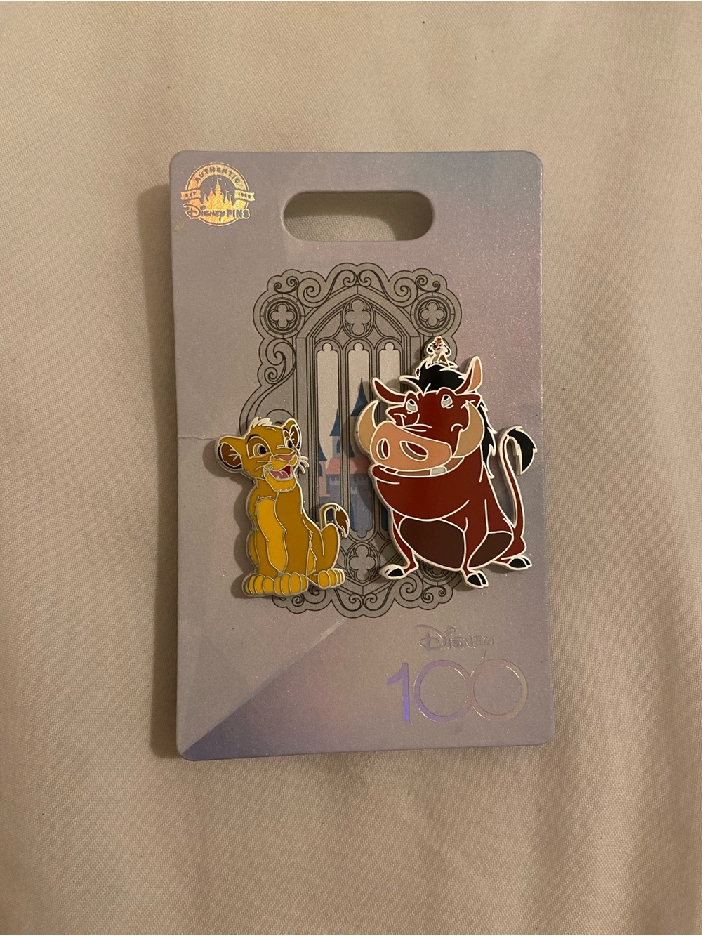 Disney Simba and Pumbaa Enamel Pin Duo